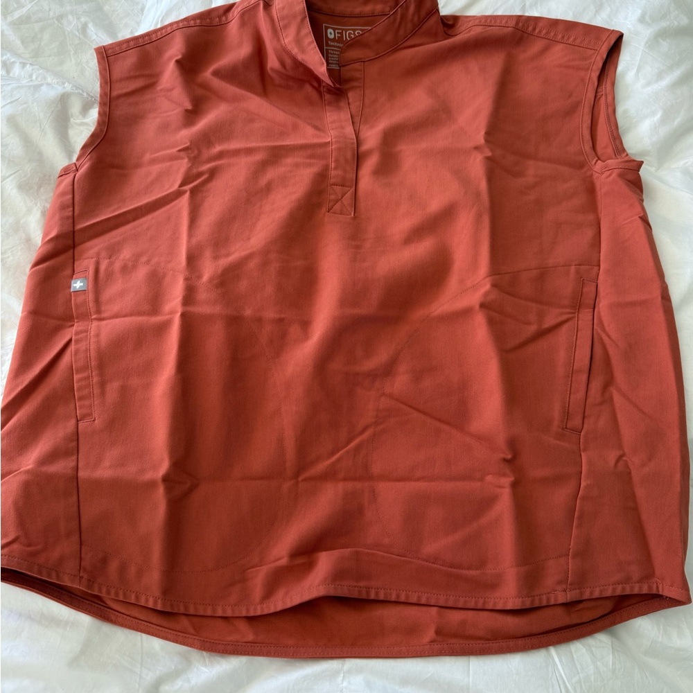 Figs Terracotta Rafaela Top